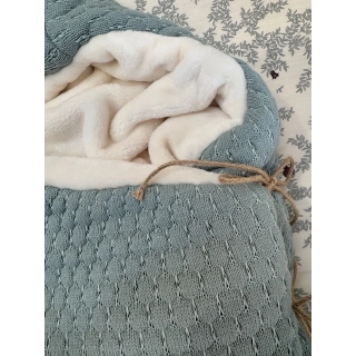 Saco capazo capucha Donatello Menta interior PELO