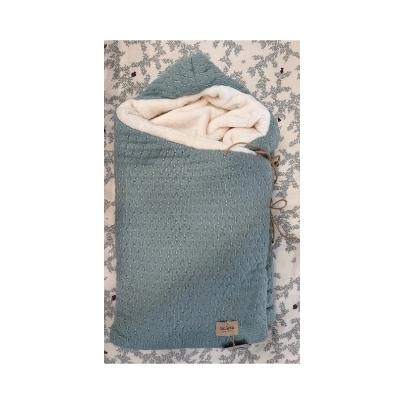 Saco capazo capucha Donatello Menta interior PELO