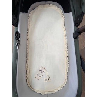 Colchoneta para capazo Volante Bambula Crema