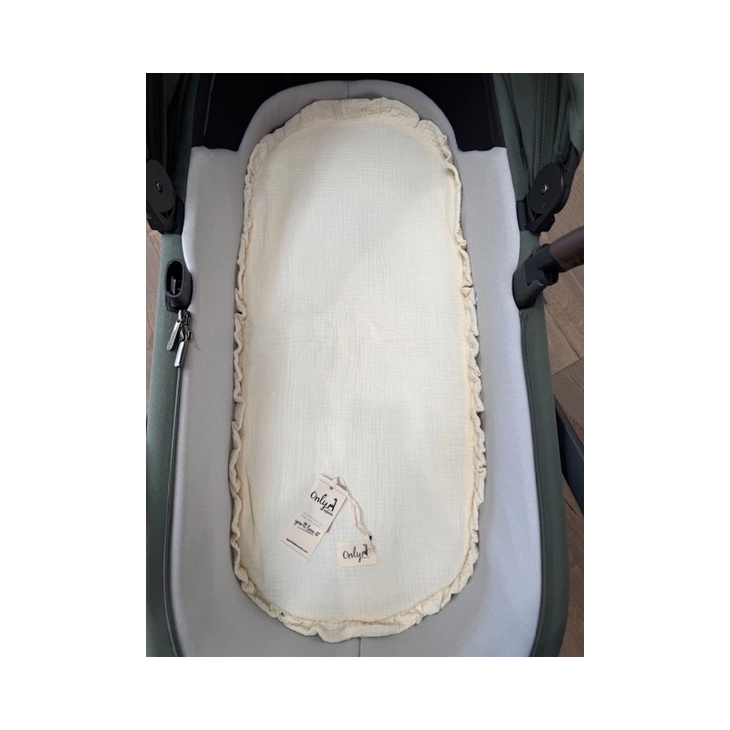 Colchoneta para capazo Volante Bambula Crema