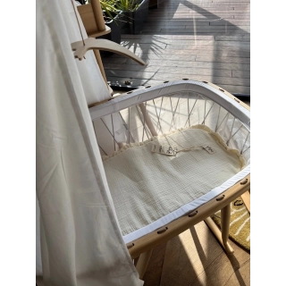 Colchoneta para capazo Volante Bambula Crema