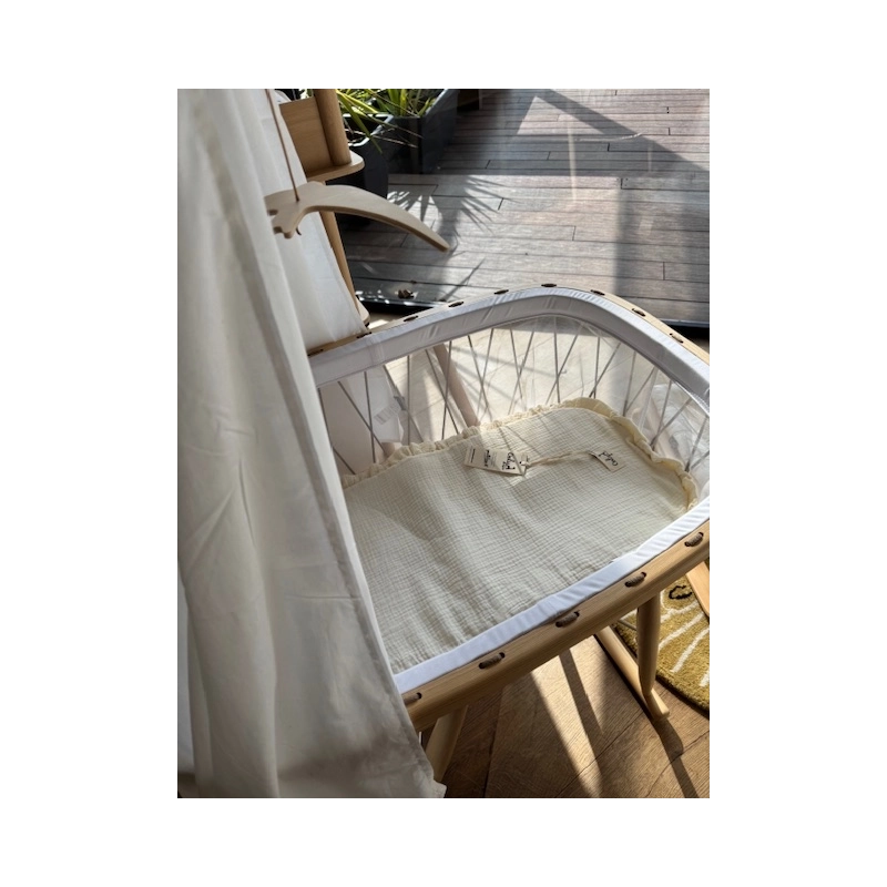 Colchoneta para capazo Volante Bambula Crema