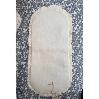 Colchoneta para capazo Volante Bambula Crema 123