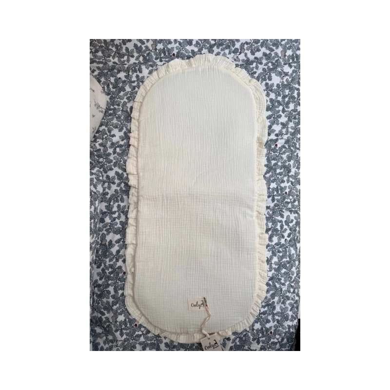 Colchoneta para capazo Volante Bambula Crema