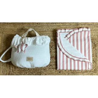 Toquilla con volante Giorgia Rosa bambula Toquilla con volante Giorgia Rosa bambula