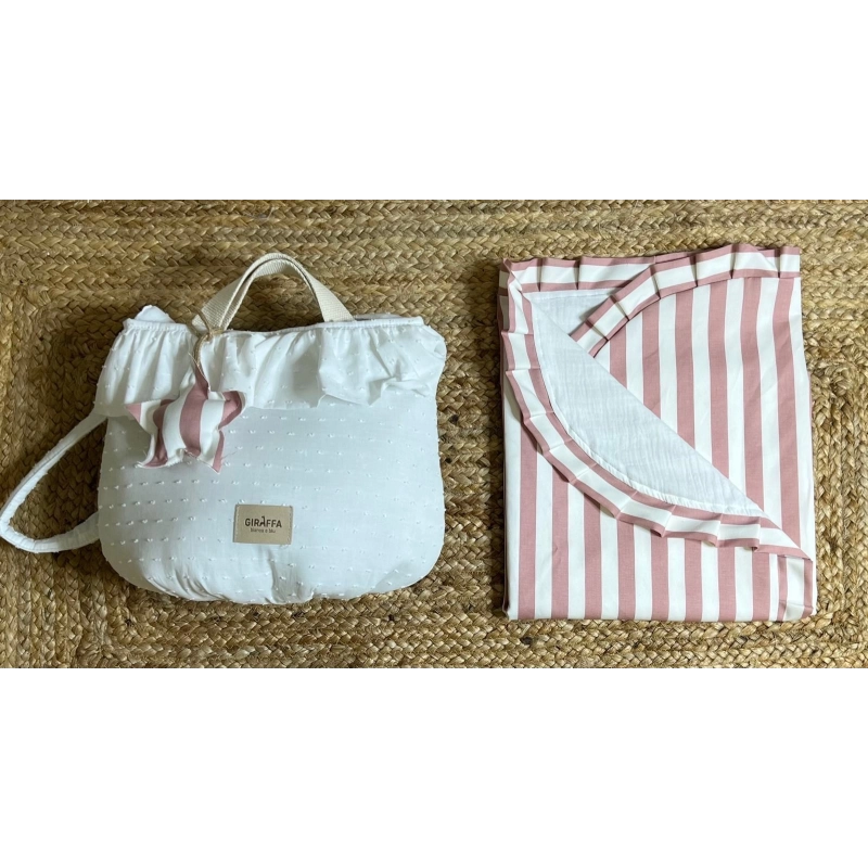 Toquilla con volante Giorgia Rosa bambula Toquilla con volante Giorgia Rosa bambula