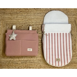 Saco para capazo Giorgia Rosa bambula