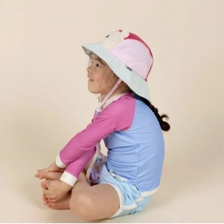 Sombrero Camper Ourson Raspberry Pink Green
