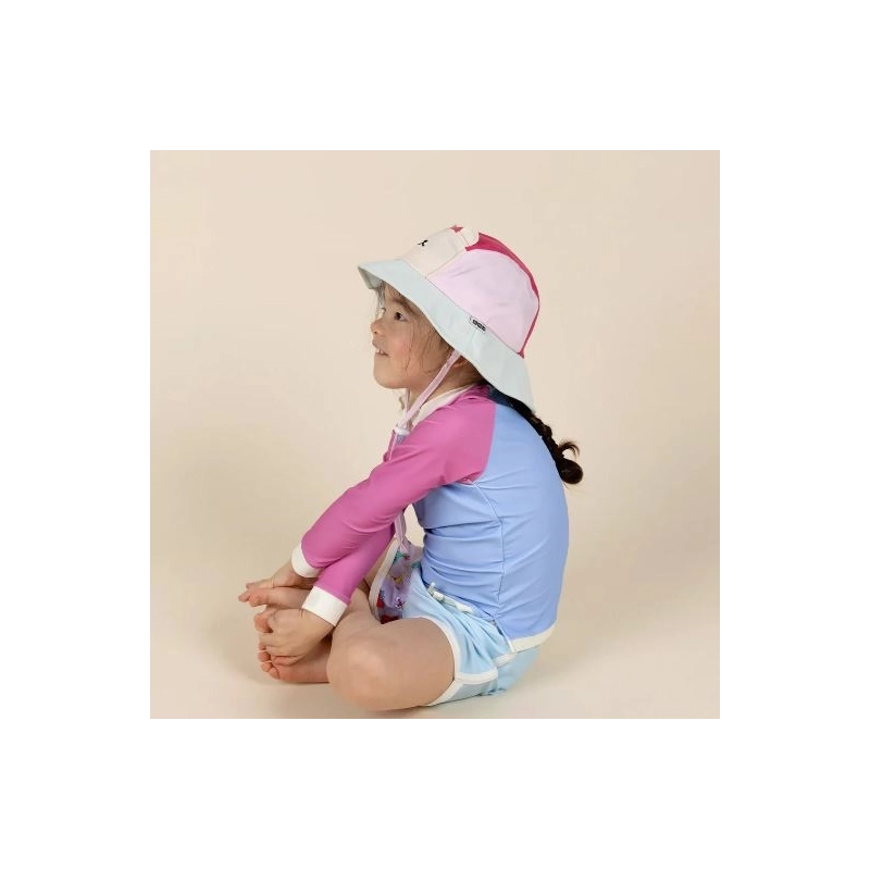 Sombrero Camper Ourson Raspberry Pink Green