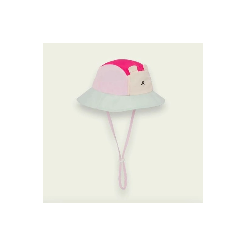 Sombrero Camper Ourson Raspberry Pink Green
