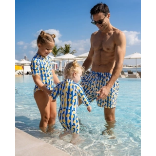 Bañador bebé con protección solar - Limoncello Stripes
