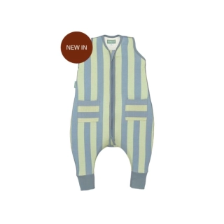 Saco de dormir con piernas de verano Green&Blue Stripes 123