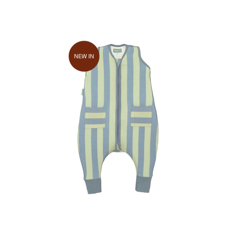 Saco de dormir con piernas de verano Green&Blue Stripes Saco de dormir con piernas de verano Green&Blue Stripes