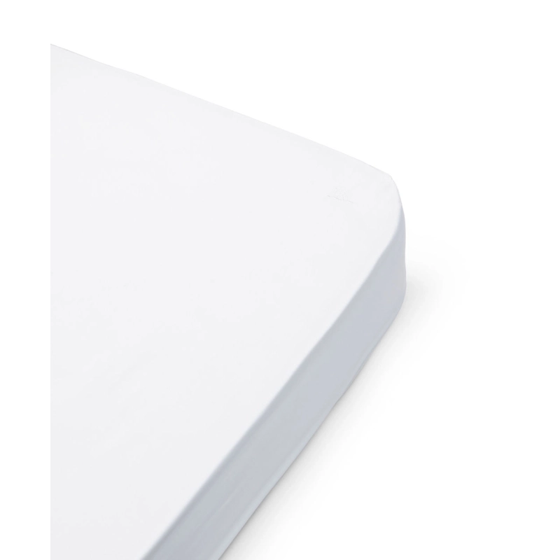 Sábana bajera para cama junior Wood Mini+ Simply White | Pinpi Sábana bajera para cama junior Wood Mini+ Simply White | Pinpi