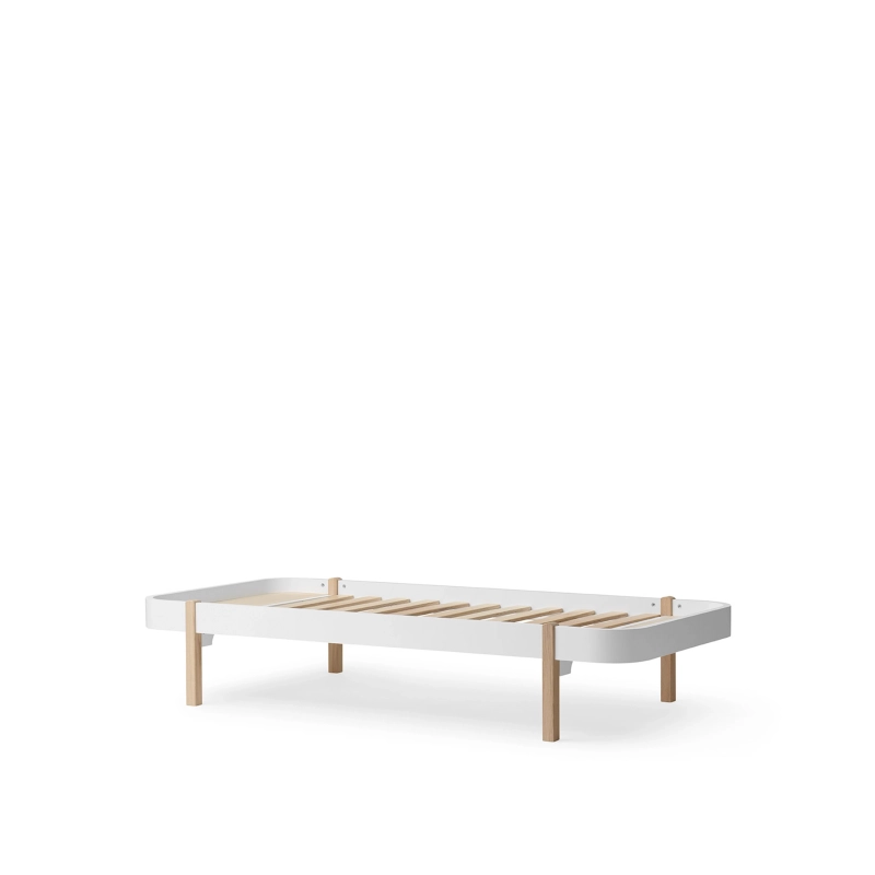Wood Lounger Bed 120 White/Oak Wood Lounger Bed 120 White/Oak