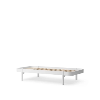 Wood Lounger Bed 120 White 123