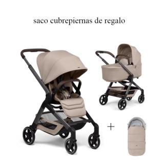 Carrito de bebé Joolz HUB² Sandy Taupe+Saco cubrepiernas de REGALO 123