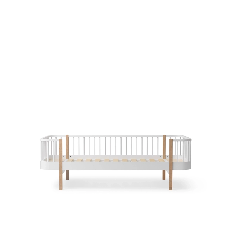 Cama Wood Day 90* 200* Oliver Furniture White/Oak | Pinpi