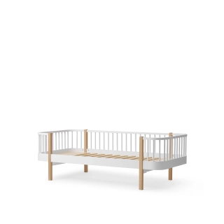 Cama Wood Day 90* 200* Oliver Furniture White/Oak | Pinpi