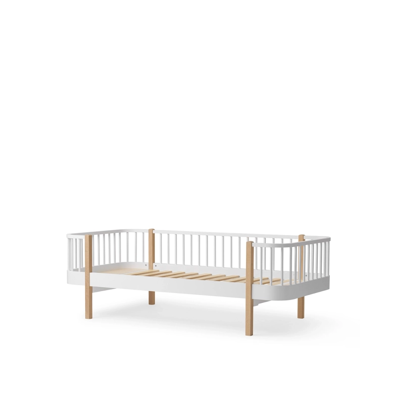 Cama Wood Day 90* 200* Oliver Furniture White/Oak | Pinpi