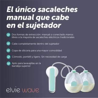 Elvie Wave Doble- Sacaleches manual portátil Elvie Wave Doble- Sacaleches manual portátil