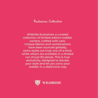 Portabebé Bandolera Wildride Pure Vision-Edición Limitada