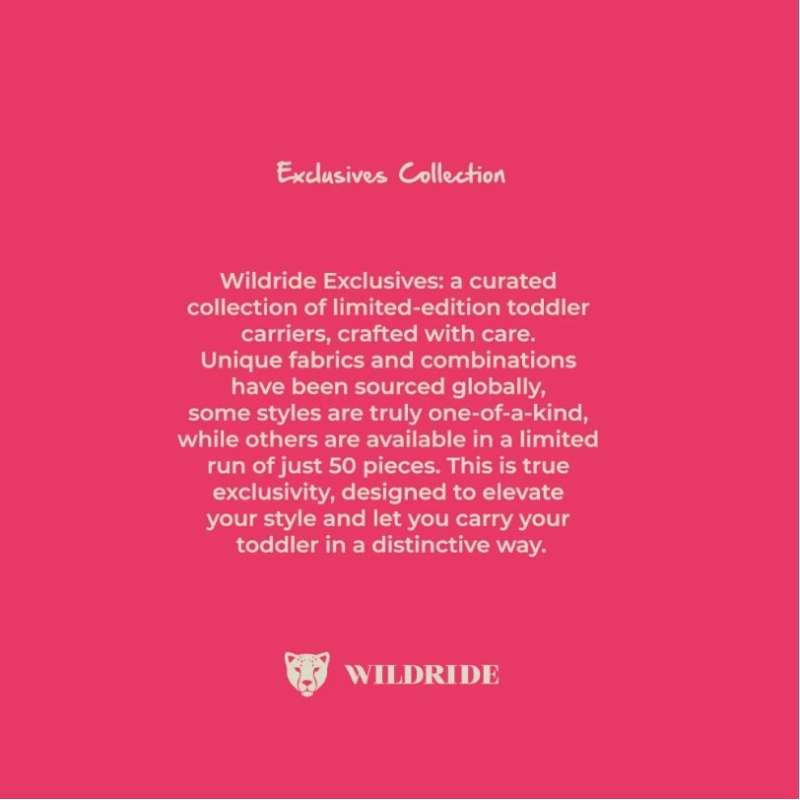 Portabebé Bandolera Wildride Pure Vision-Edición Limitada