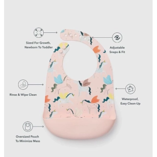 Babero de silicona Unicorns