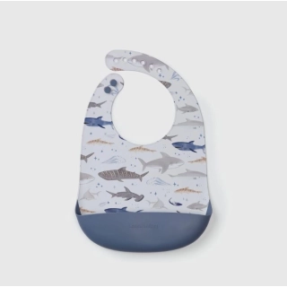 Babero de silicona Sharks 123