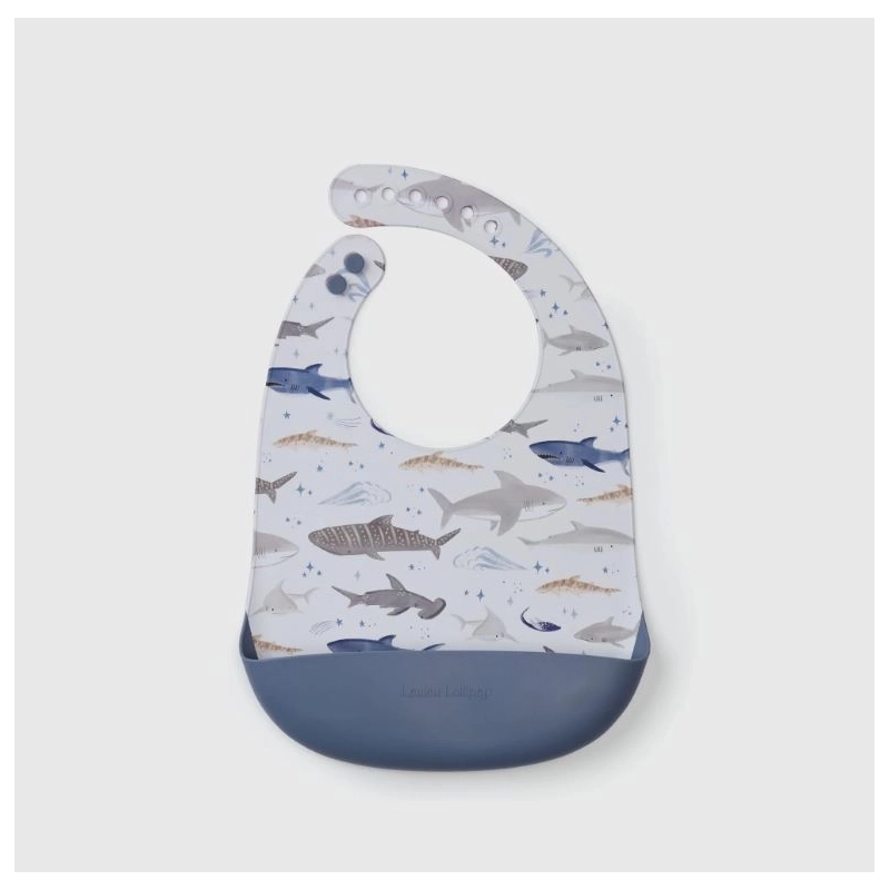 Babero de silicona Sharks