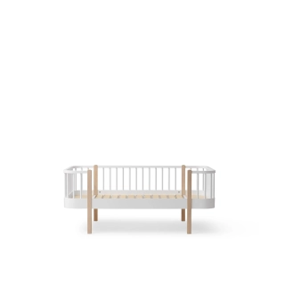 Cama Wood Junior Day 90* 160* Oliver Furniture White/Oak | Pinpi 123