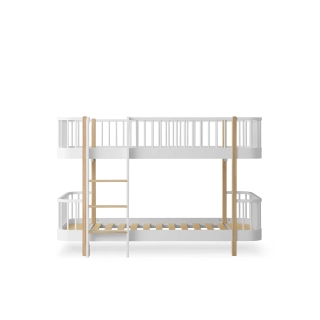 Litera a media altura Wood Original 90 * 200 White/Oak | Pinpi 123