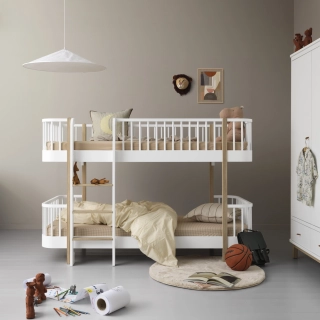 Litera a media altura Wood Original 90 * 200 White/Oak | Pinpi Litera a media altura Wood Original 90 * 200 White/Oak | Pinpi
