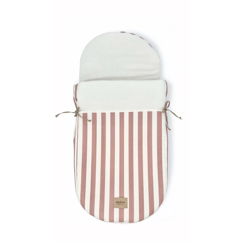 Saco para capazo bambula Giorgia Rosa | Pinpi Saco para capazo bambula Giorgia Rosa | Pinpi