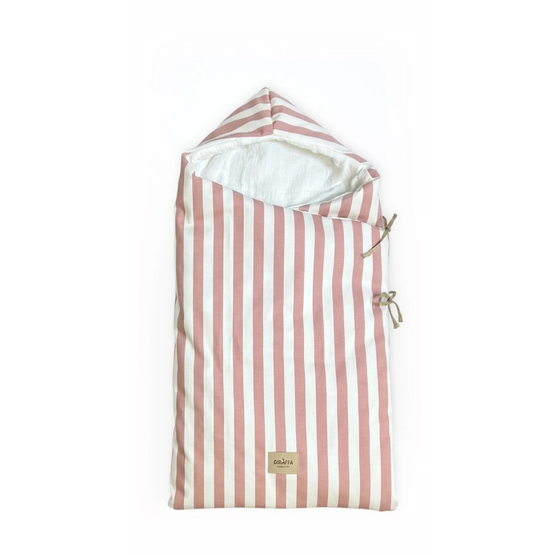 Saco capazo con capucha Giorgia Rosa bambula Saco capazo con capucha Giorgia Rosa bambula