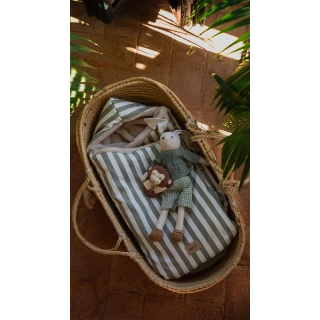 Saco para capazo con capucha Giorgia Verde pelito piedra 123