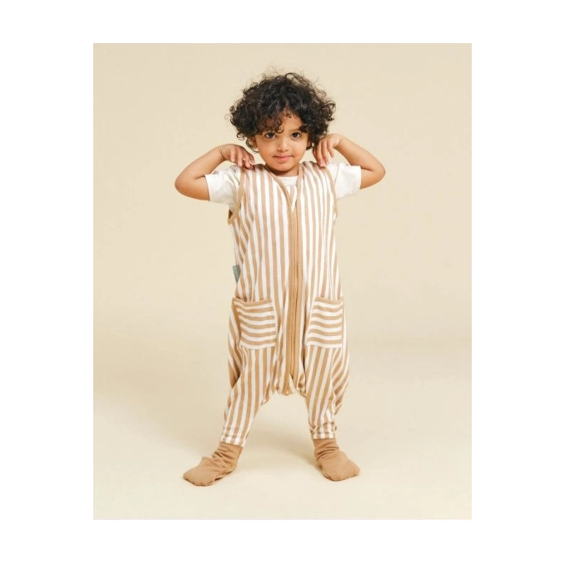 Saco de dormir de verano con piernas y calcetines Sand Stripes Saco de dormir de verano con piernas y calcetines Sand Stripes