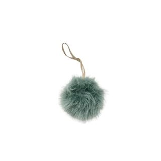 Colgante pompón pelo Bimba azul 123