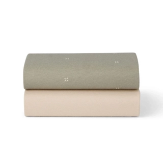 Pack 2 sábanas bajeras SnuzPod5 Sage Cross / Cashmere 123