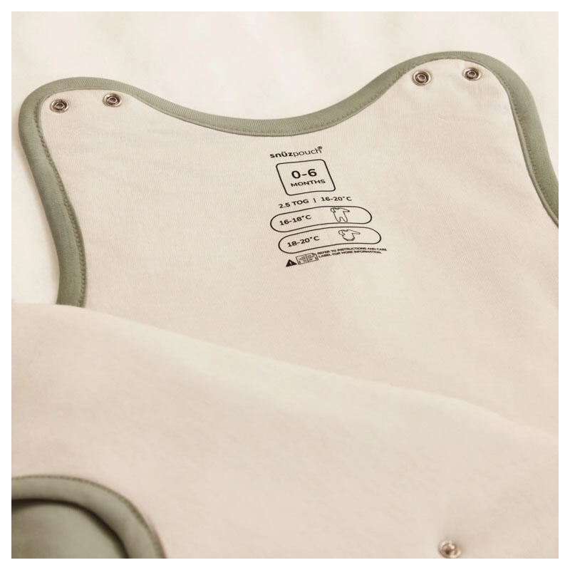 SnuzPouch Saco de dormir 0-6 meses TOG 2.5 Sage Cross SnuzPouch Saco de dormir 0-6 meses TOG 2.5 Sage Cross
